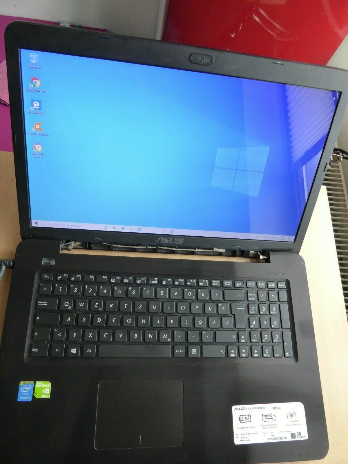 Notebook /Laptop Asus R753U Intel Core i5 Display 17 Zoll Geforce