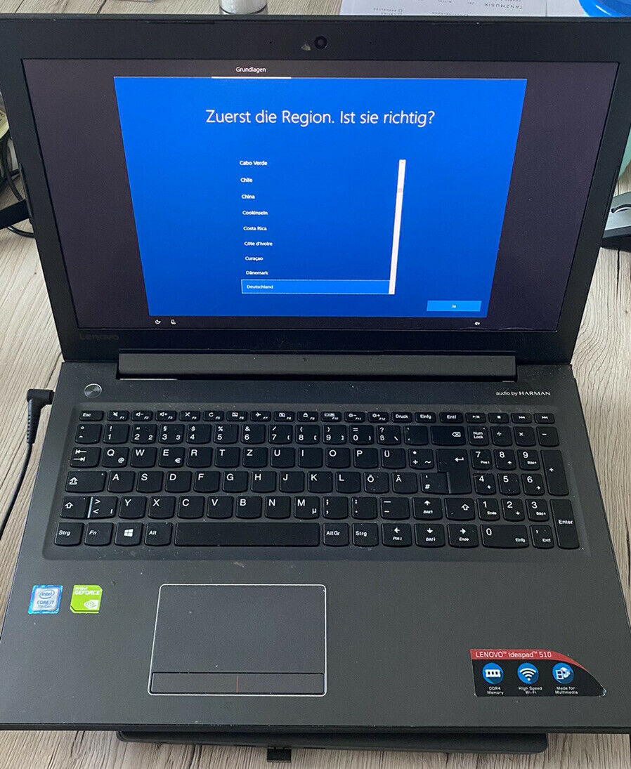 lenovo ideapad 510 – 15ikb Laptop Notebook Schwarz SSD CD Bluetooth