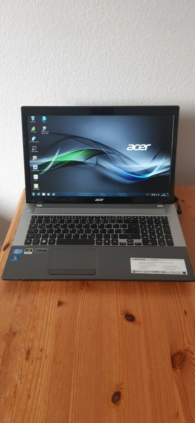 Acer Aspire V3-771g i7-3610QM NVIDIA GeForce GT 650M / 17.3 Full HD /1000 GB HDD