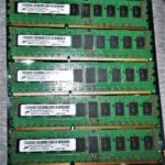 5x HP PC RAM  : 2 GB 2Rx8 PC3-10600R-9-11-B0,  PN: 500202-061, 1333MHz