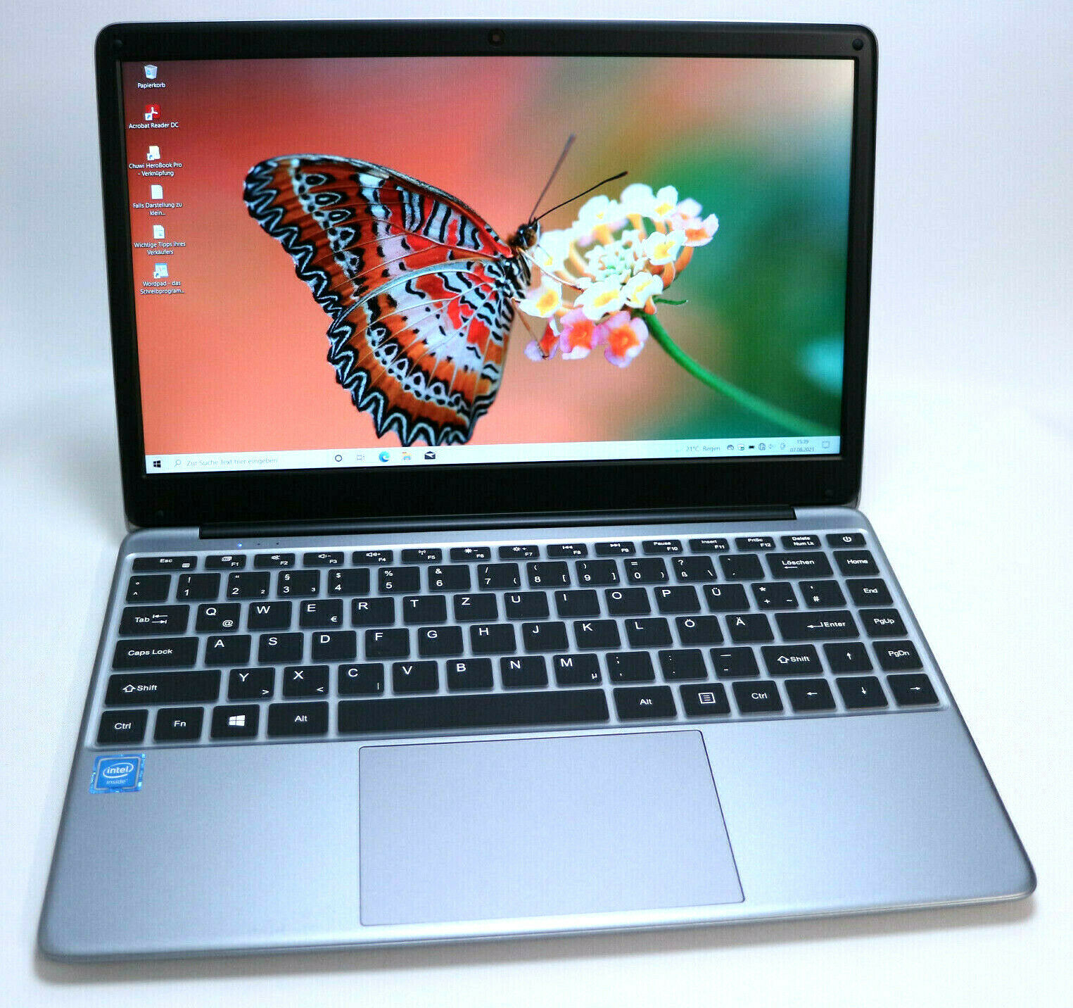Chuwi HeroBook Pro silber 14.1″ Full HD IPS 256 GB M.2 SSD 8 GB RAM  Windows 10