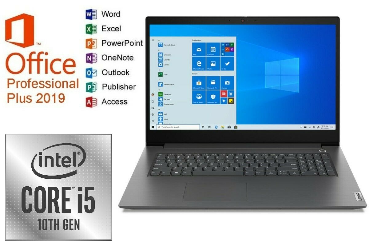 LAPTOP LENOVO V17-IIL – INTEL CORE i5 – 17.3″ – WINDOWS 10 PRO – OFFICE 2019 PRO