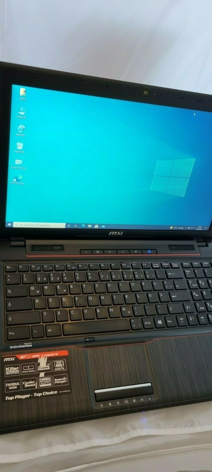 Gaming Laptop MSI GP60 Intel i5 4.Gen 2.9GHz 15,6Z 8 GB RAM 480 GB SSD NVIDIA