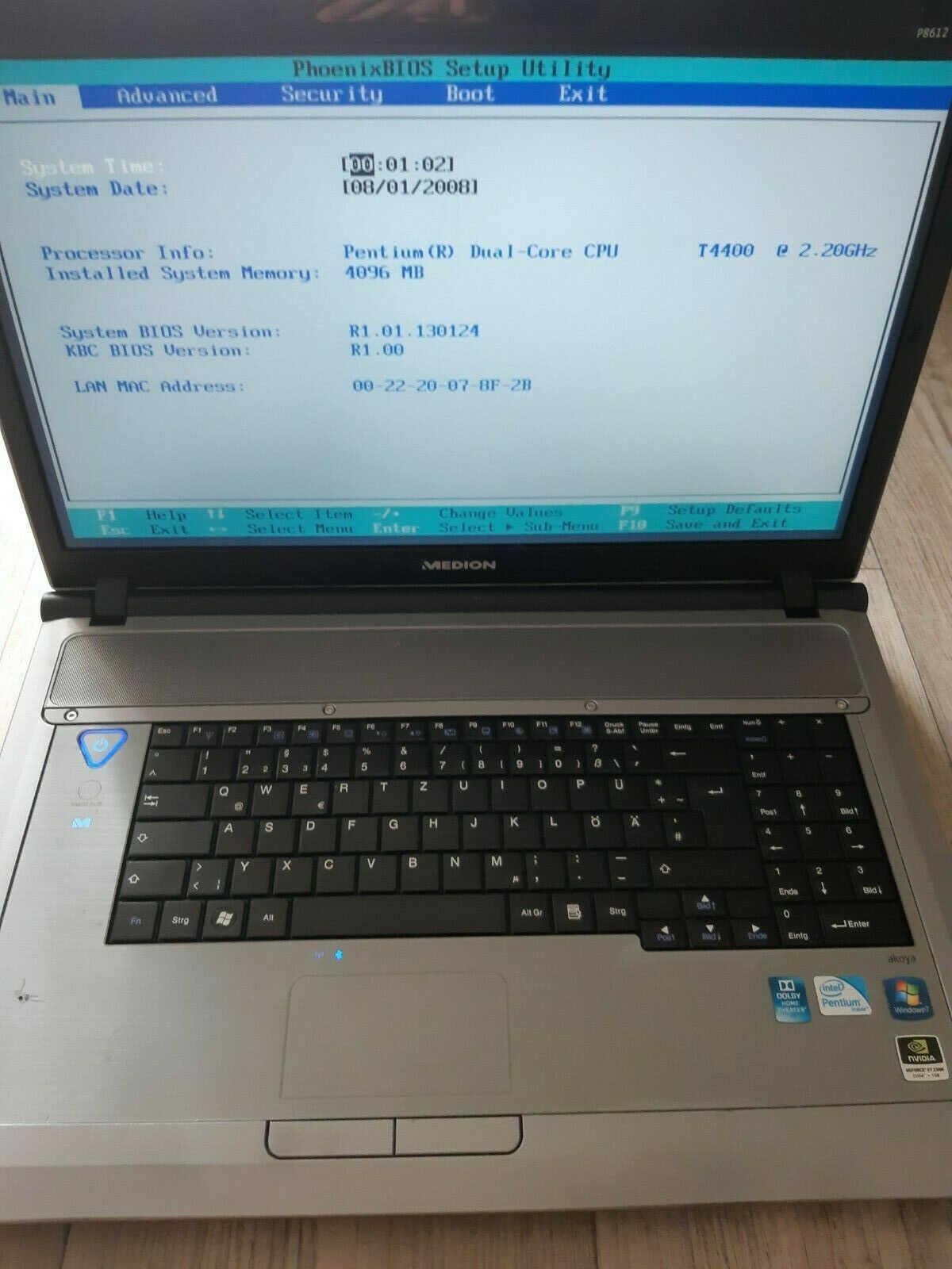 Laptop Medion P8612 18,4Zoll, Gebraucht