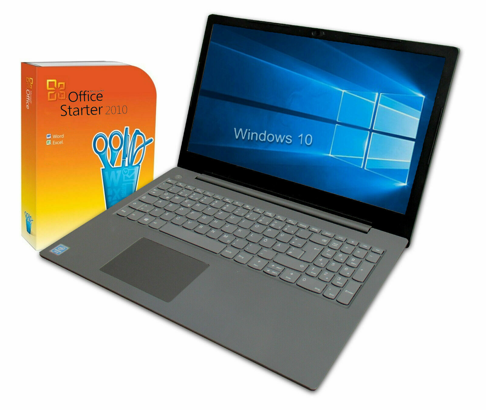 Lenovo 15,6″ Notebook ~ AMD ~ 8GB ~ 256GB SSD + 1TB ~ Win 10 Pro ~ Office 2010