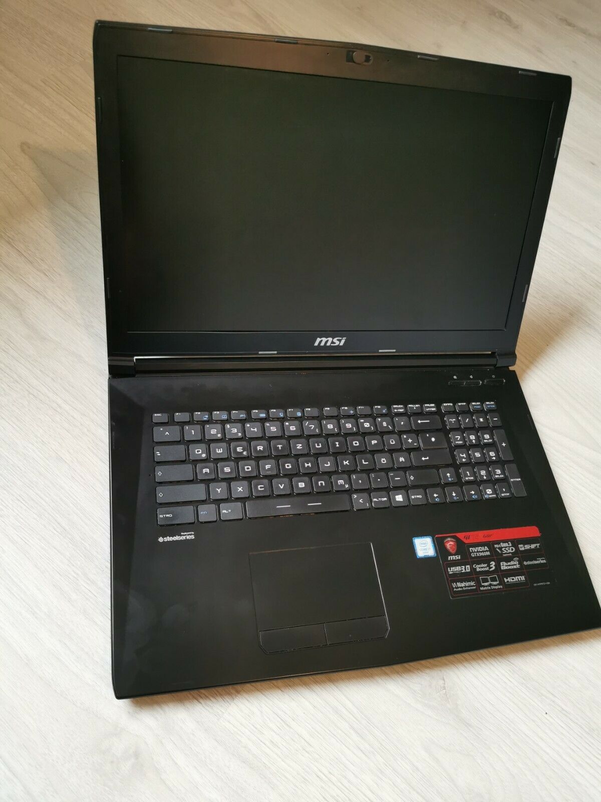 Gaming & Homeoffice Laptop MSI GL72 6QF, i7, M2 SSD
